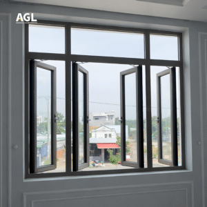 Cửa sổ mở quay 4 cánh hệ AGL Plus 8 2 4