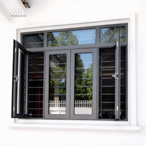 Cửa sổ mở quay 4 cánh hệ AGL Plus 9 3 3