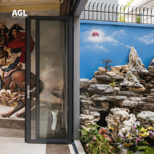 Cửa đi xếp trượt 3-6 cánh hệ AGL Plus 7 6 2